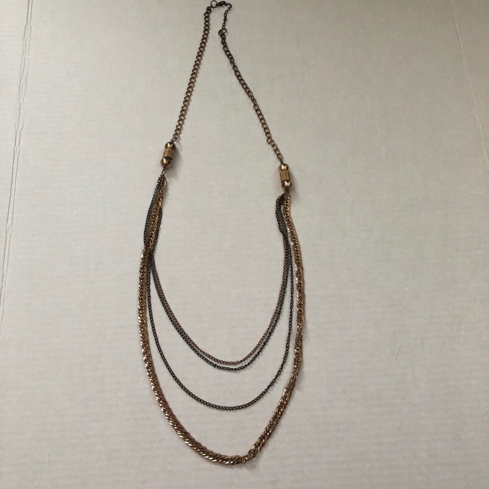 Gold Color Necklace with multiple strands